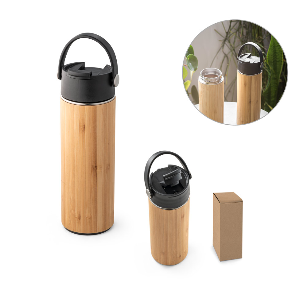 Squeeze térmica em bambu  440ml - 2
