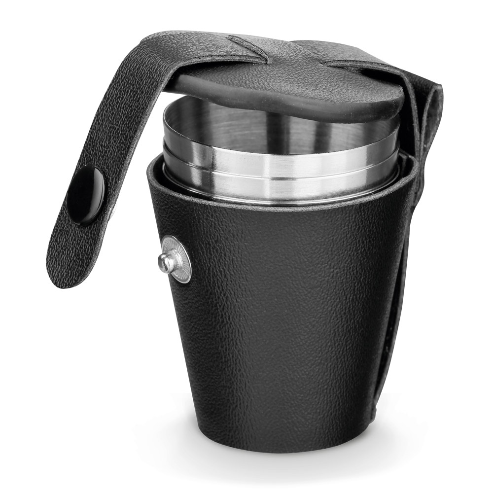 Conjunto de copo aço inox 25ml - 2