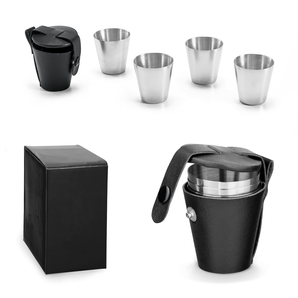 CONJUNTO DE COPO AÇO INOX 25ML - 1