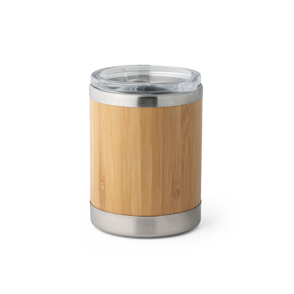 Copo térmico em bambu e aço inox 350ml - 2