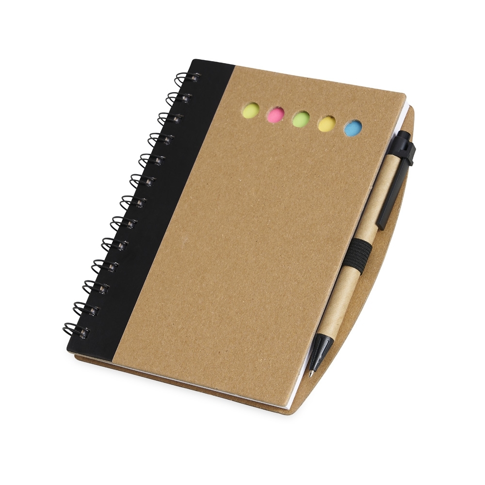 Caderno com autoadesivos e caneta com pauta 17x15 - 3