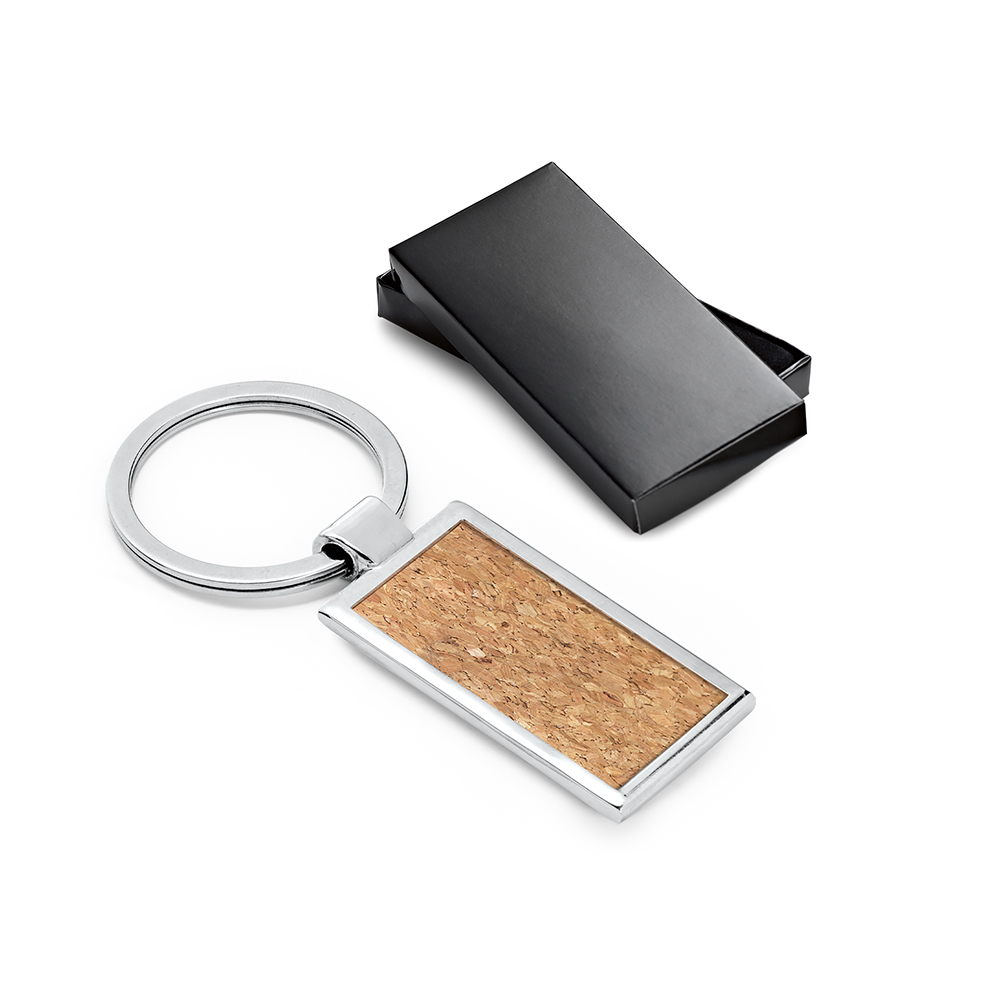 Chaveiro metal e cortica - 2