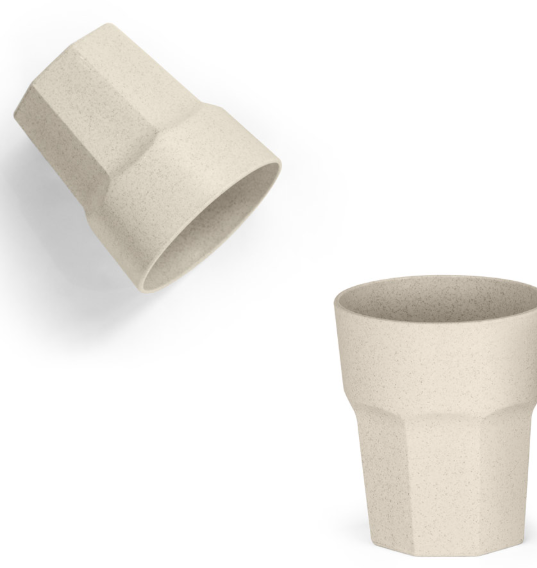 COPO FIBRA DE ARROZ  400ML - 1