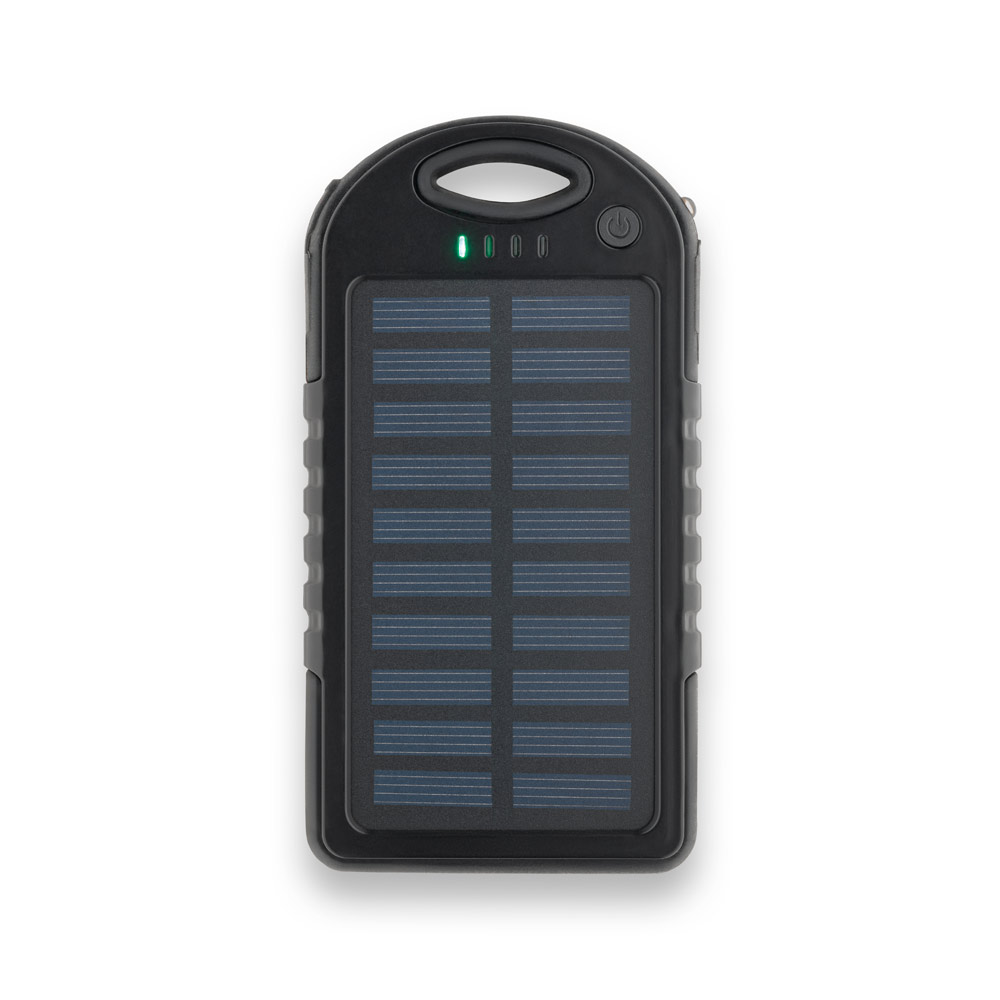 Bateria portátil solar em abs com e led 2.000 mah - 3