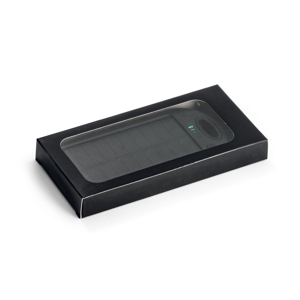 Bateria portátil solar em abs com e led 2.000 mah - 5