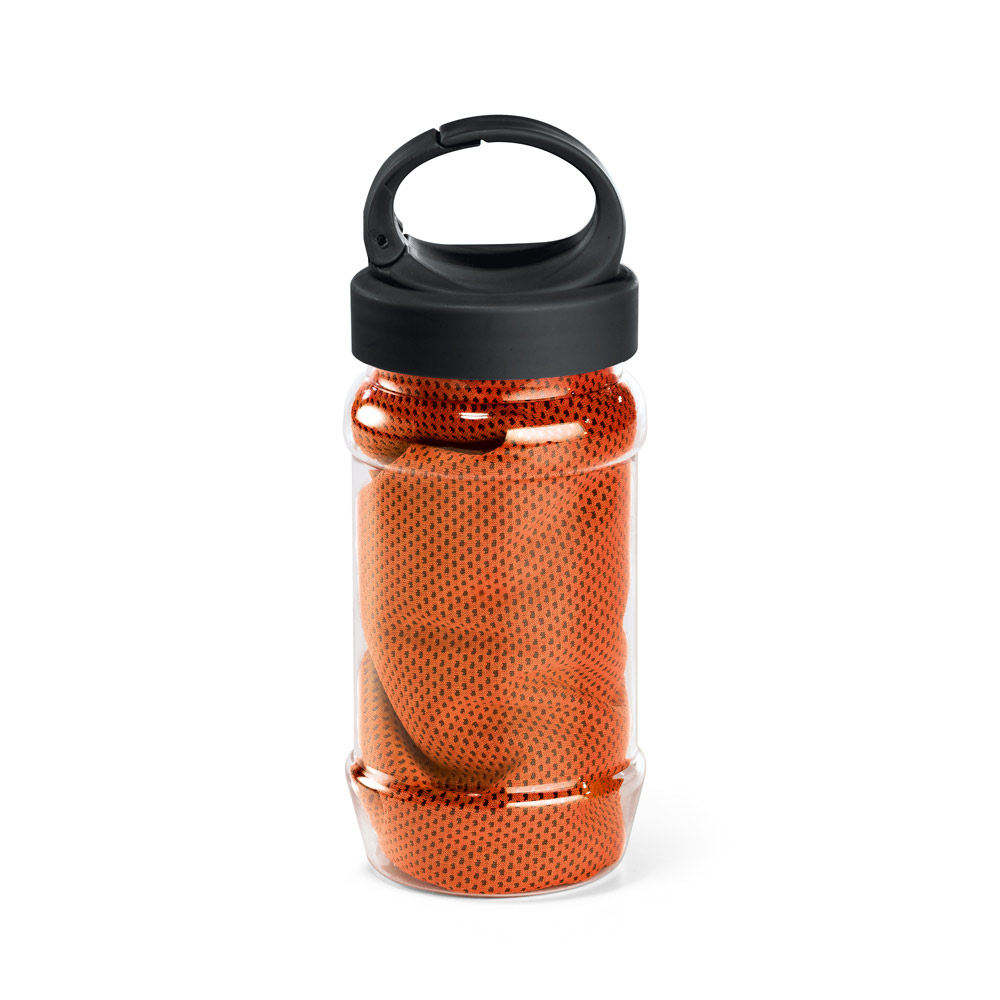 Kit toalha e garrafa em poliamida e poliéster - 2