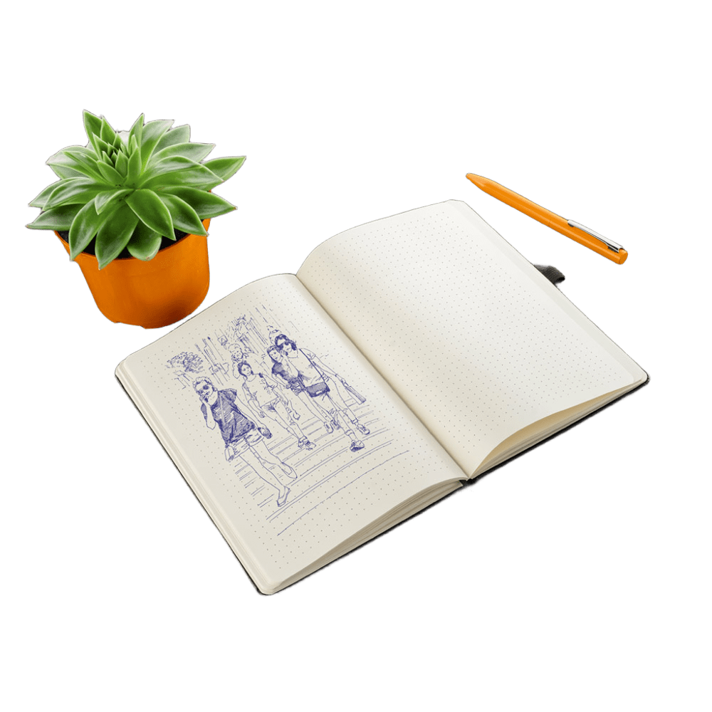 Caderno em couro sintético pontilhado 21x13 - 3