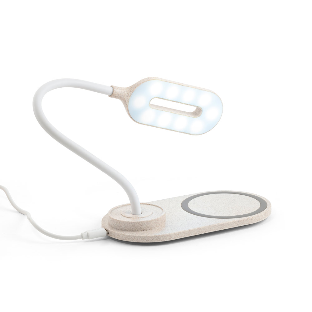 Luminária com  carregador wireless em fibra trigo - 5
