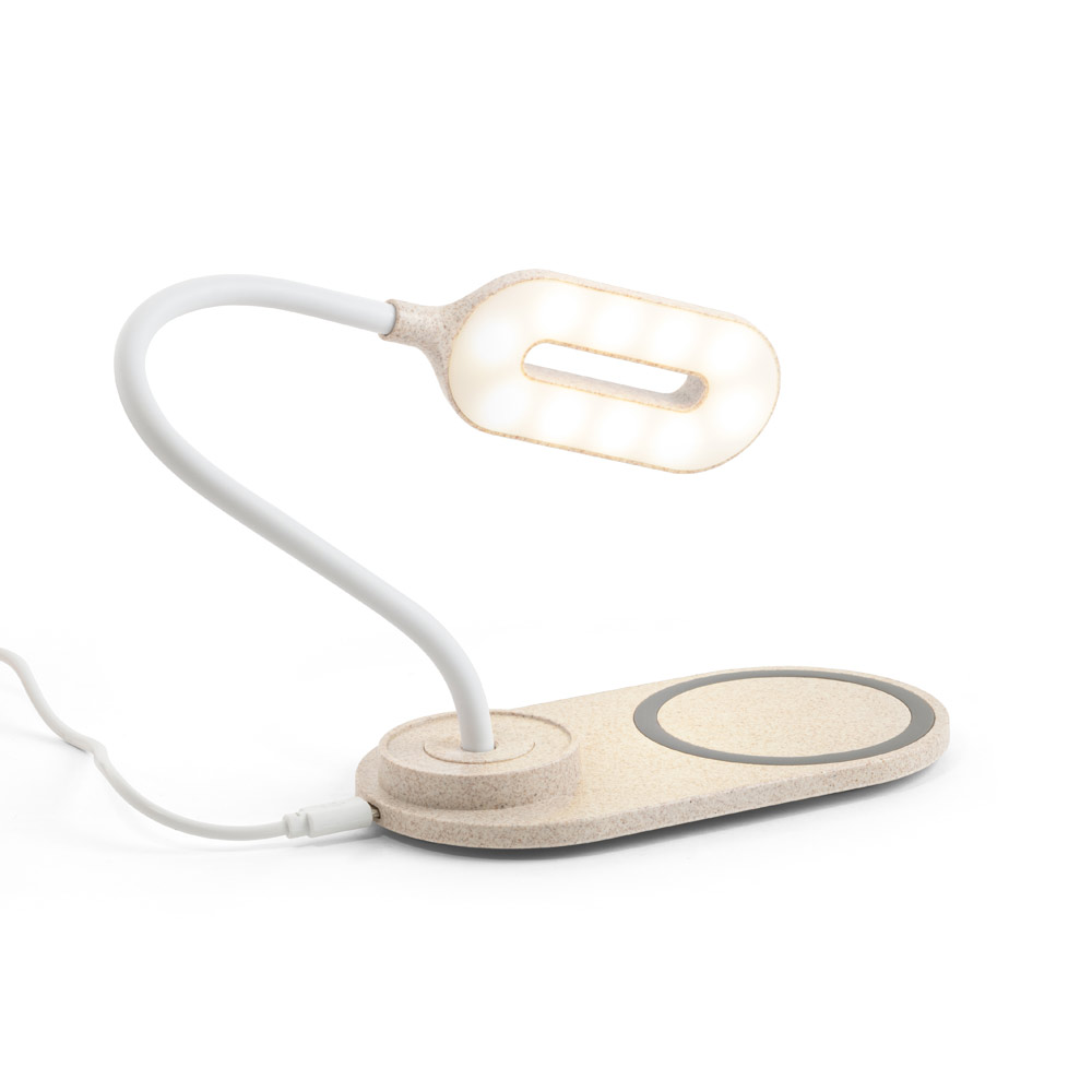Luminária com  carregador wireless em fibra trigo - 6