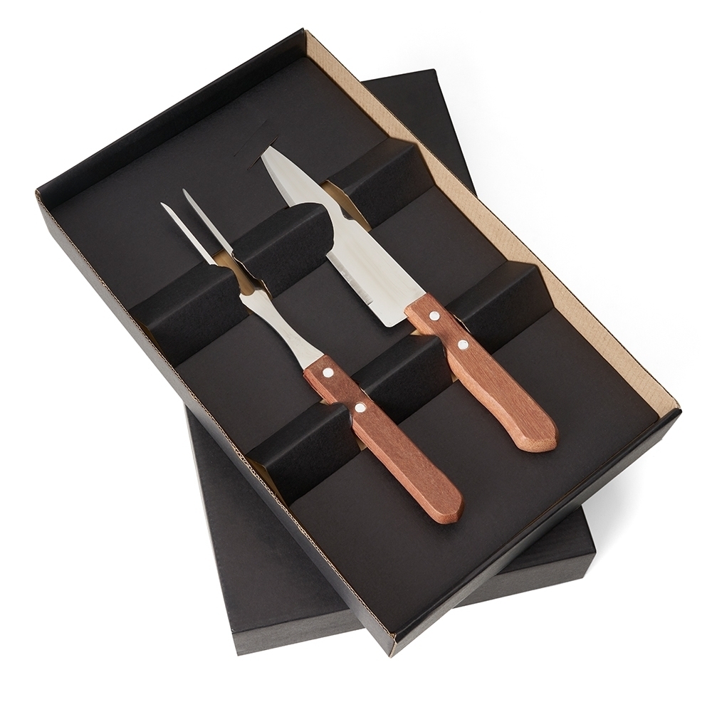 Kit churrasco c/ 3pç cx kraft - 3