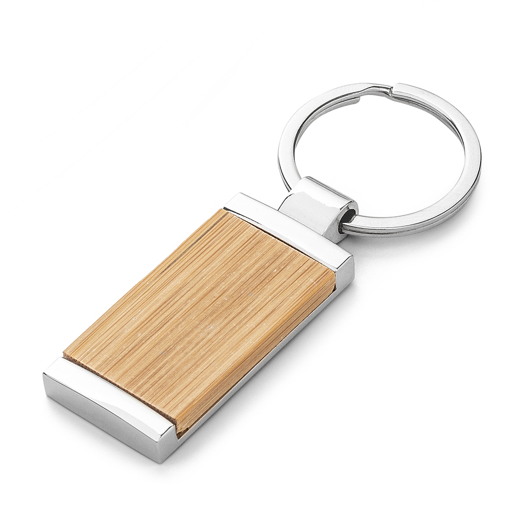 Chaveiro de metal e bambu - 3