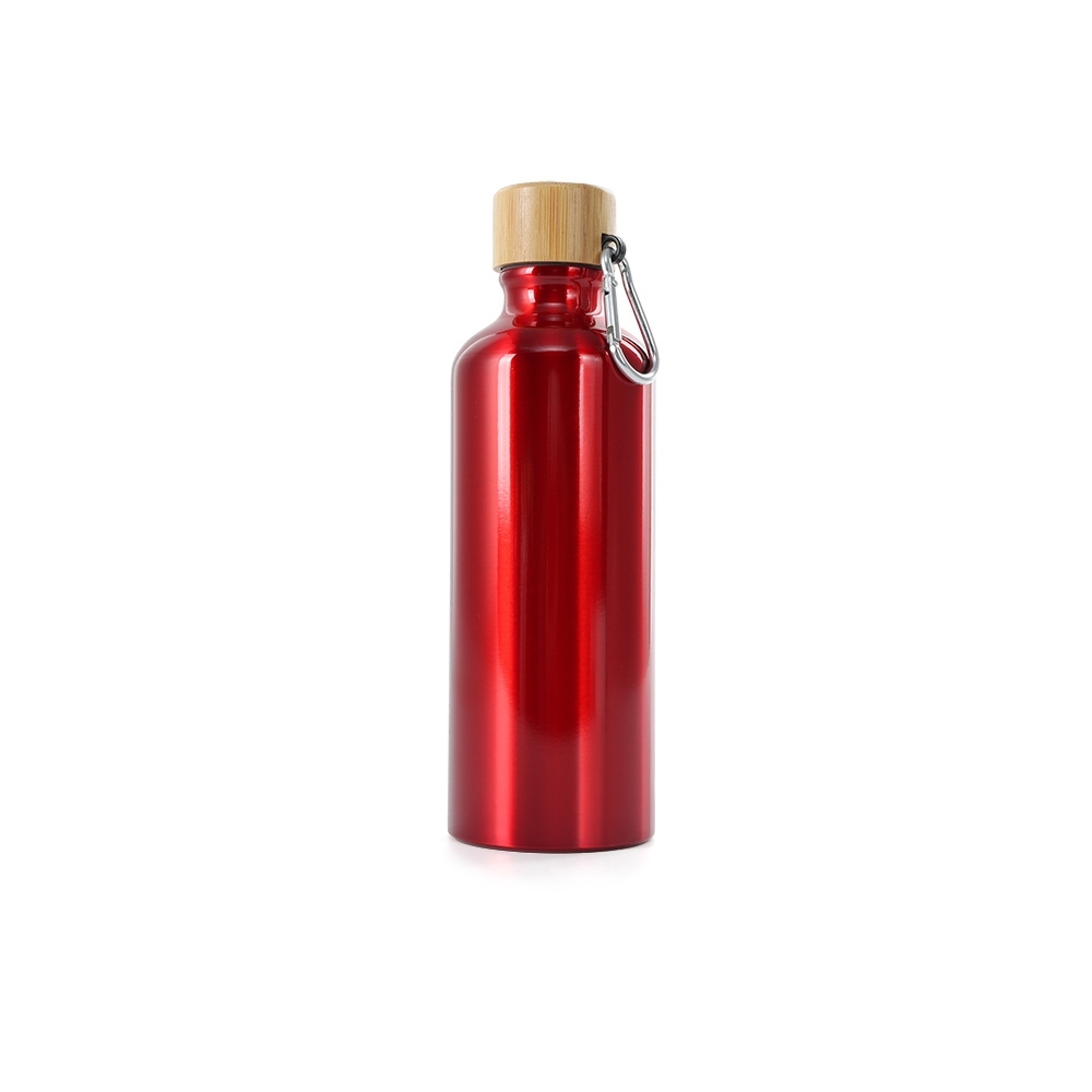 Garrafa alumínio tampa bambu 500ml - 2