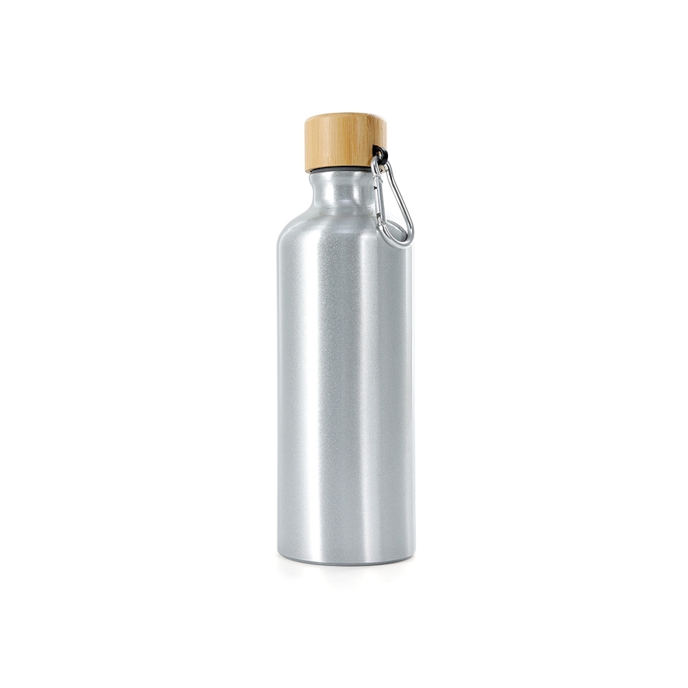 Garrafa alumínio tampa bambu 500ml - 3