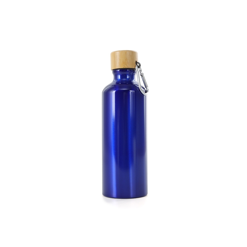 Garrafa alumínio tampa bambu 500ml - 4