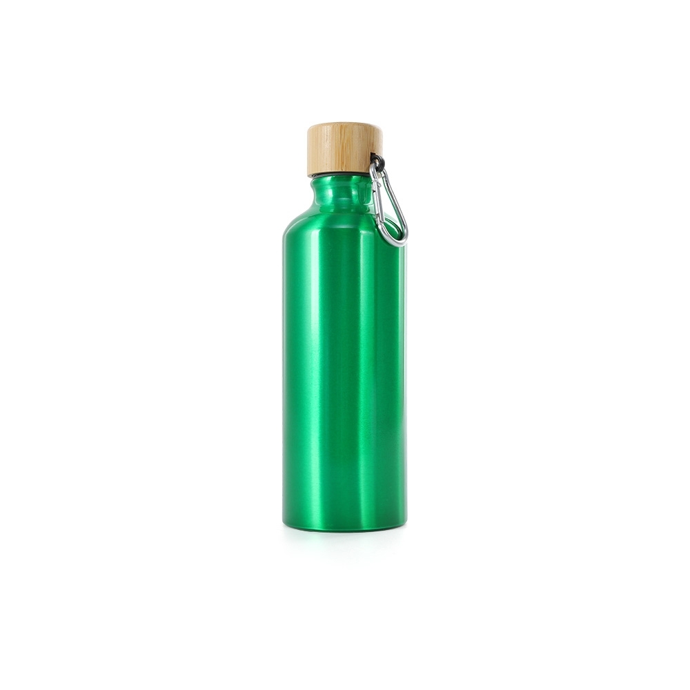 Garrafa alumínio tampa bambu 500ml - 6