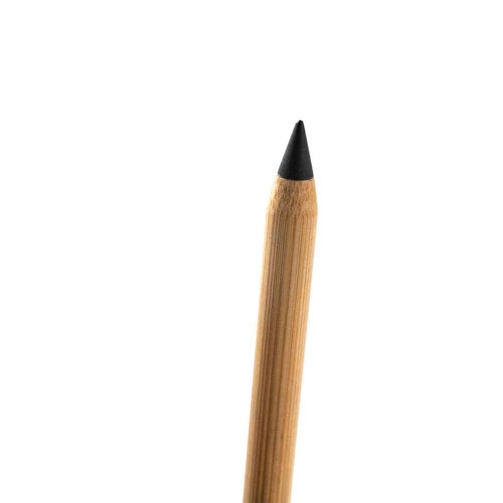 Caneta sem tinta com ponta de liga metálica em bambu - 3