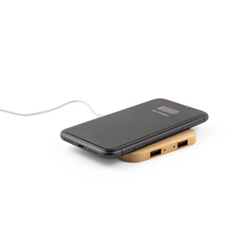 Carregador wireless em bambu 15 w - 6