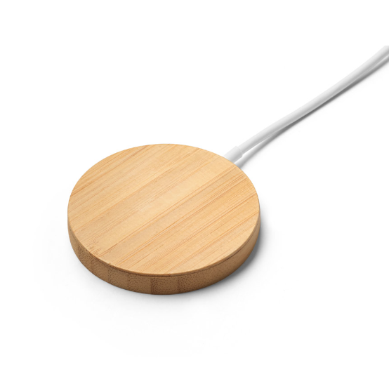 Carregador magnético wireless em bambu 15 w - 2