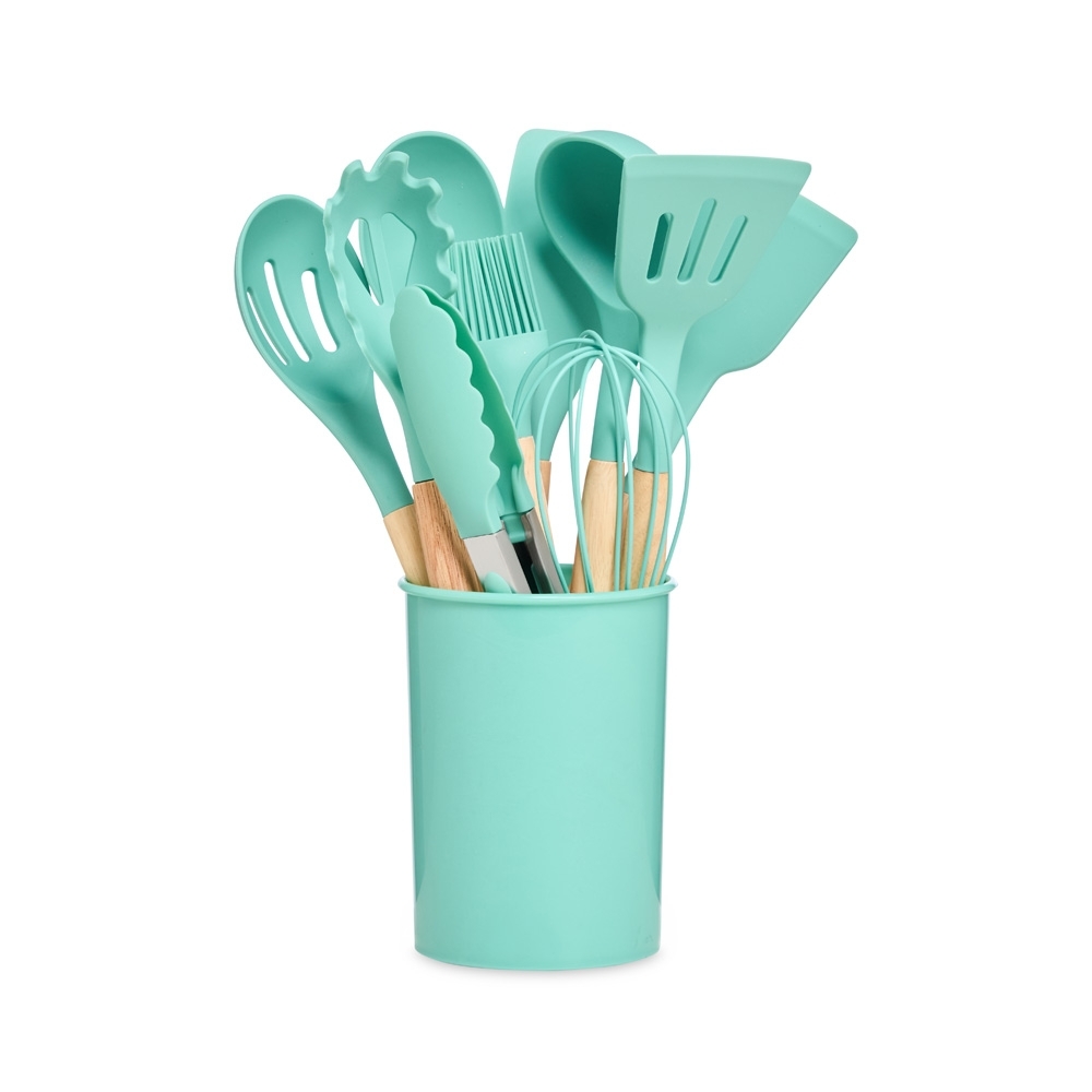 Kit c/ 12 utensílios de cozinha em silicone - 2