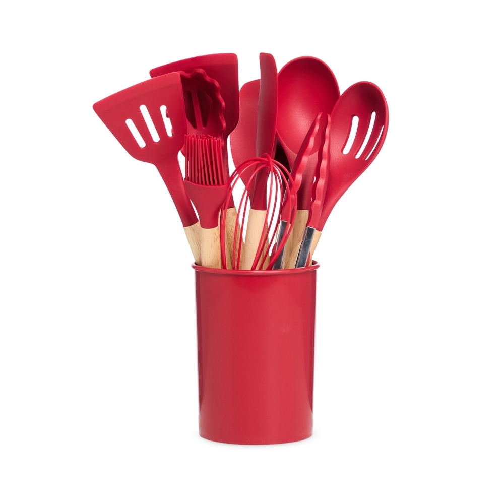 Kit c/ 12 utensílios de cozinha em silicone - 4