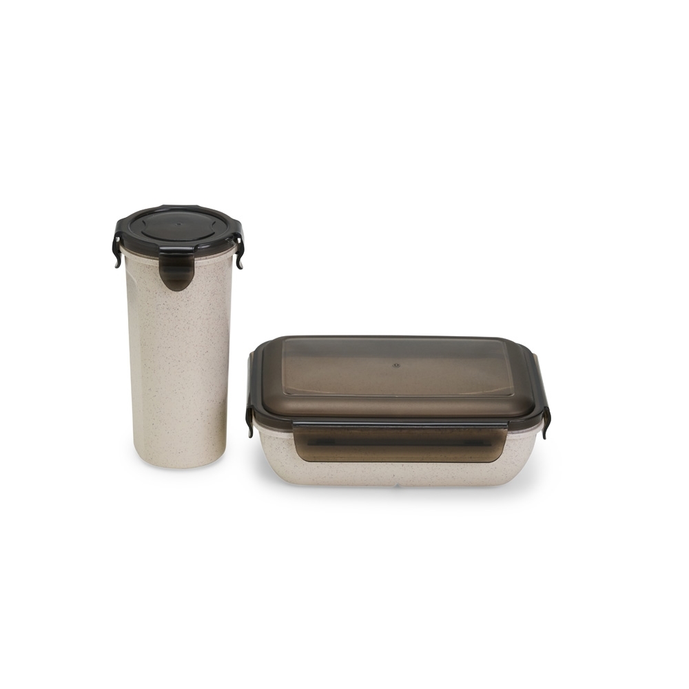 Kit copo e marmita fibra de bambu - 2
