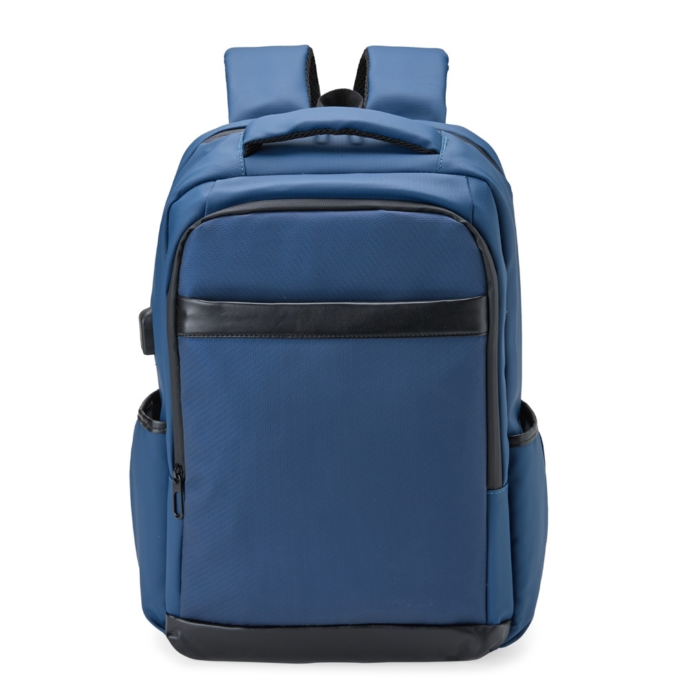 Mochila couro sintético usb 15,6" - 2