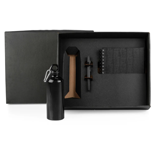 Kit com squeeze, caneta e caderno 3 pçs - 2