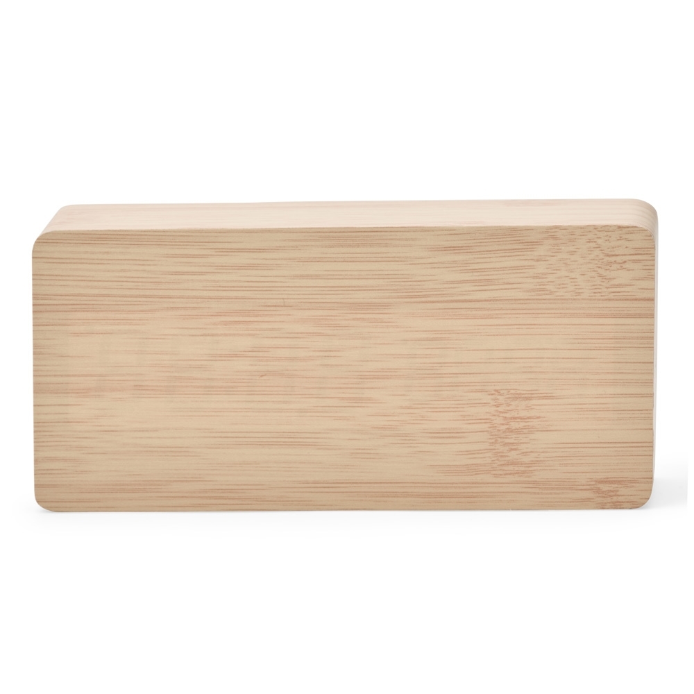 Relógio despertador de madeira com painel led - 6