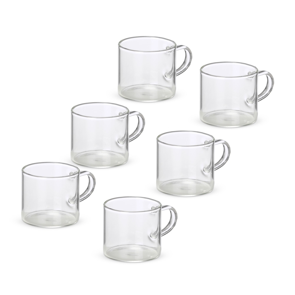 KIT XÍCARAS DE VIDRO 6 PEÇAS 100ML - 2