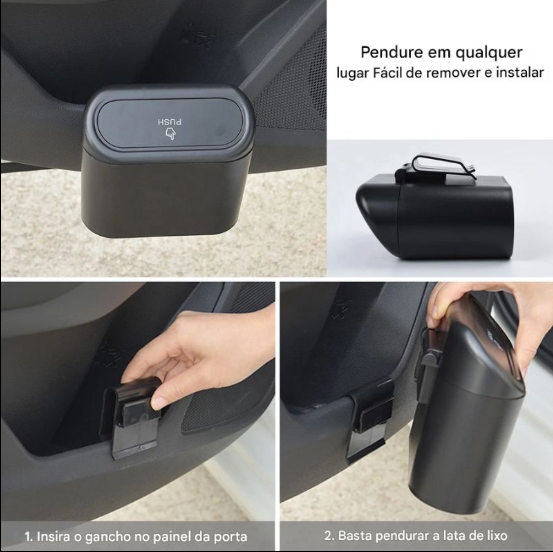 Lixeira automotiva lixo para carro - 2