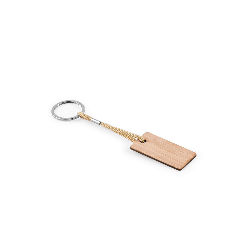 Chaveiro em bambu com corda em pet - 3