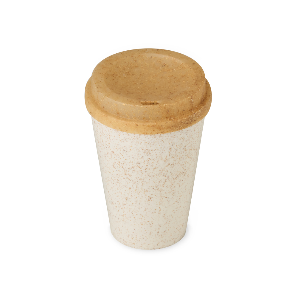 Copo ecológico café 430ml - fibra de arroz e coco - 2