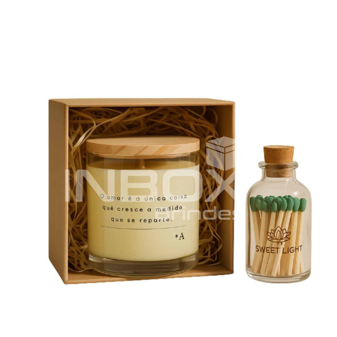 Kit vela com potinho de fósforos personalizado - 2
