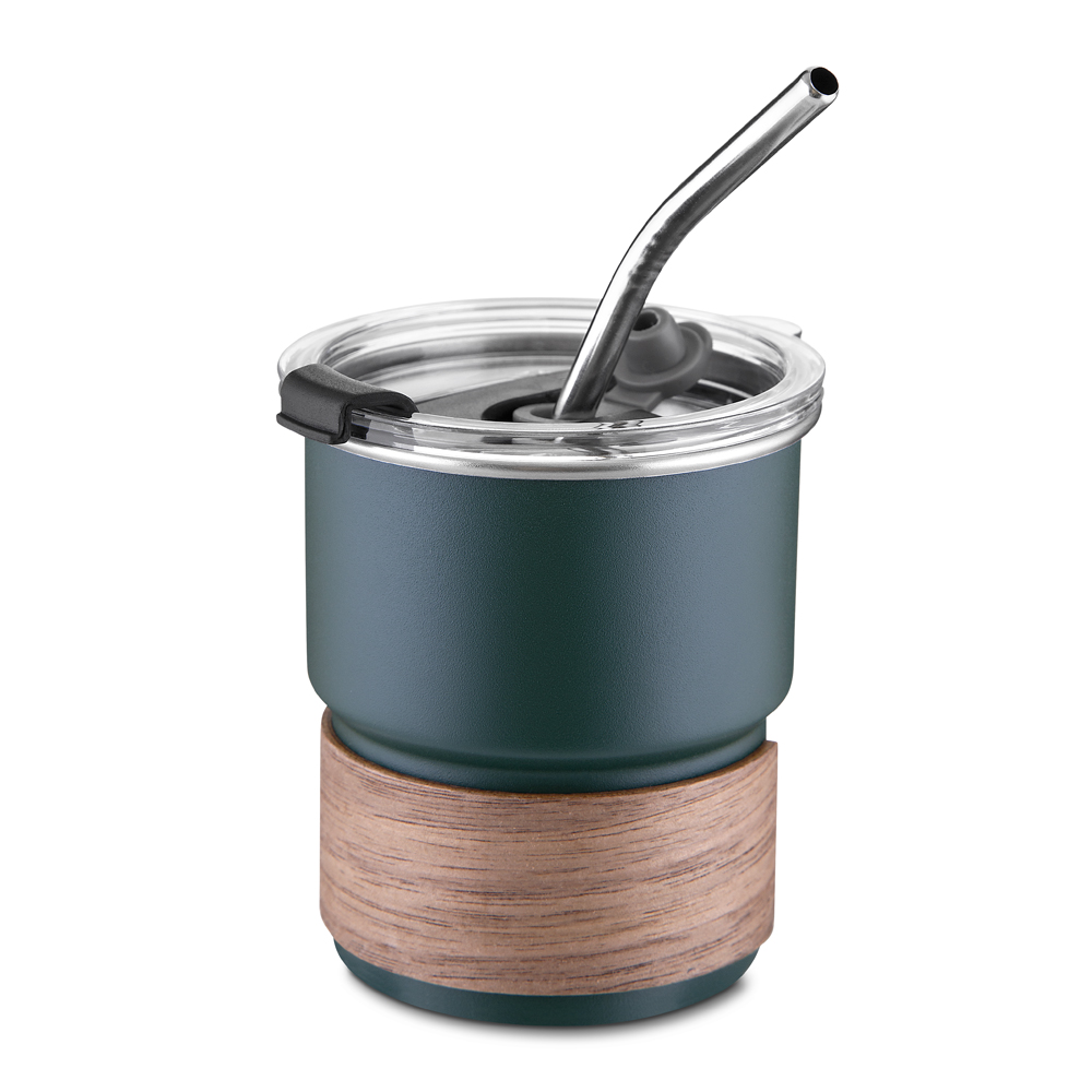 Copo em inox com canudo - 2