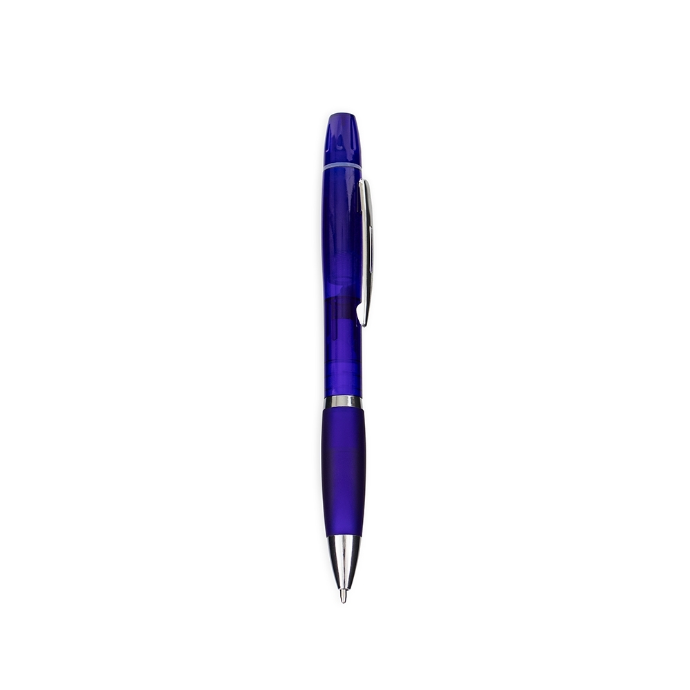 Caneta plástica com marca-texto - 3