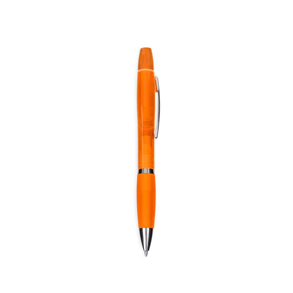 Caneta plástica com marca-texto - 4