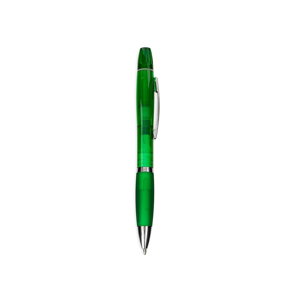 Caneta plástica com marca-texto - 5