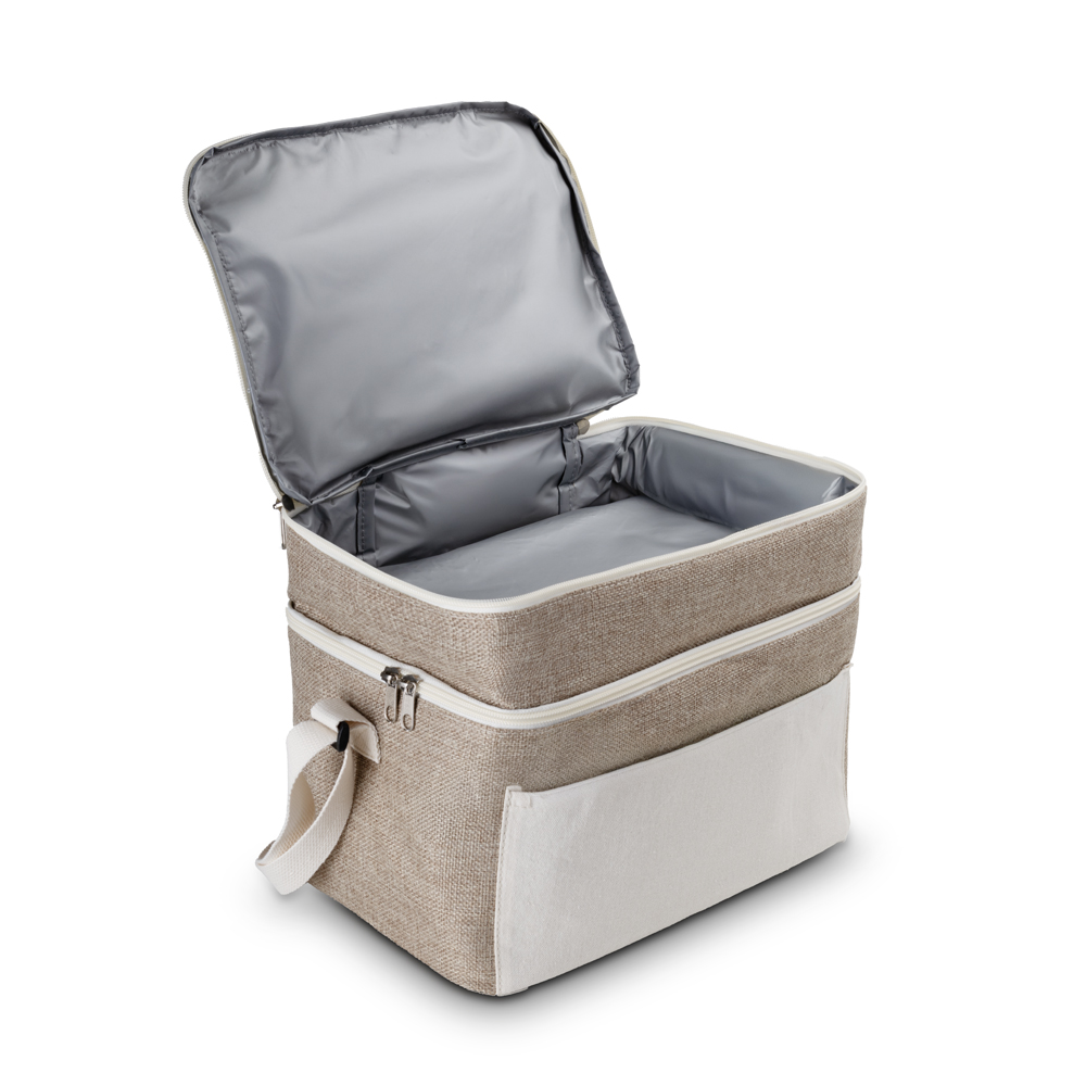 Bolsa térmica em algodão e juta sintética 14l - 2