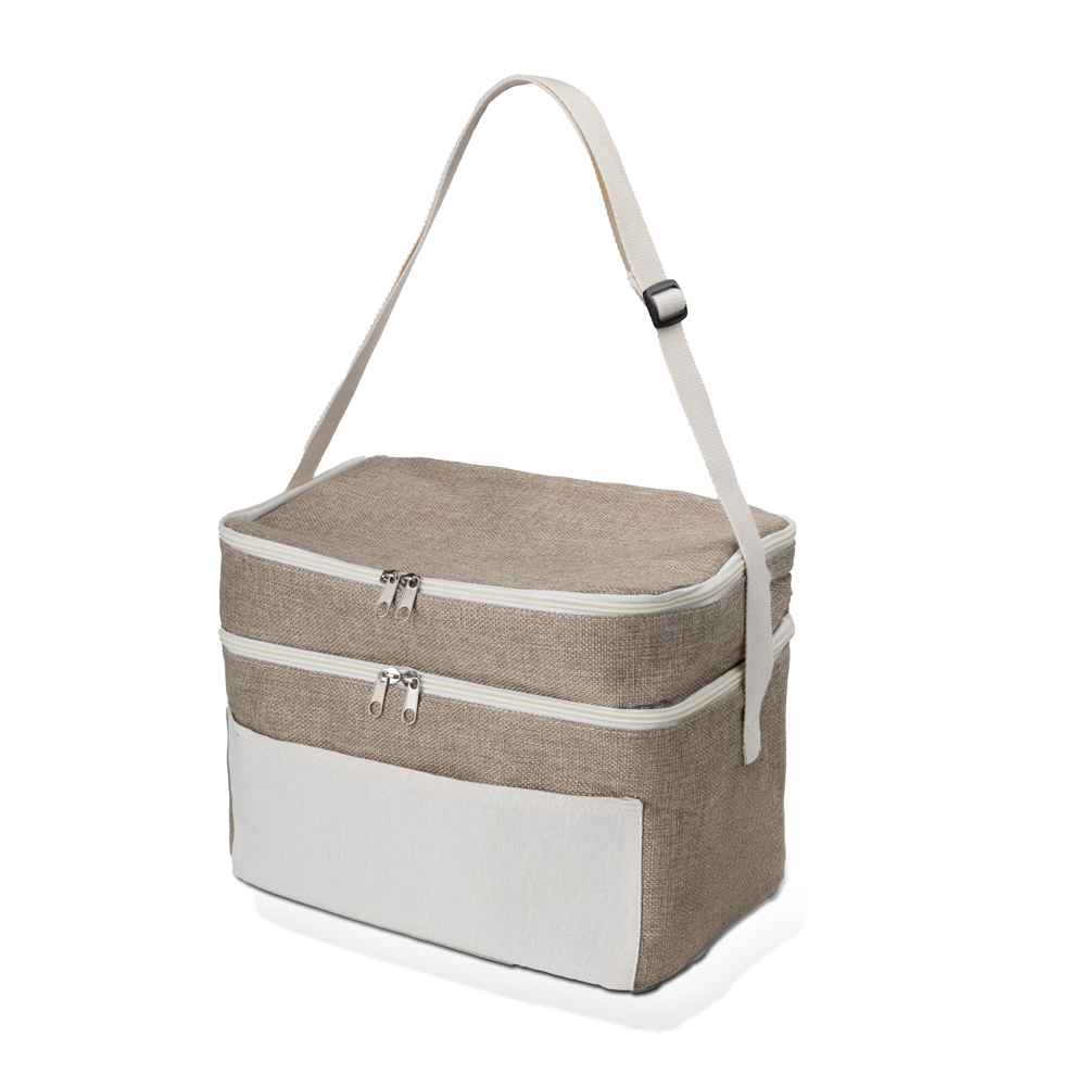 Bolsa térmica em algodão e juta sintética 14l - 3