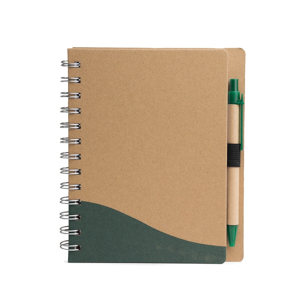 Caderno ecológico  e caneta com pauta 17x14 - 4
