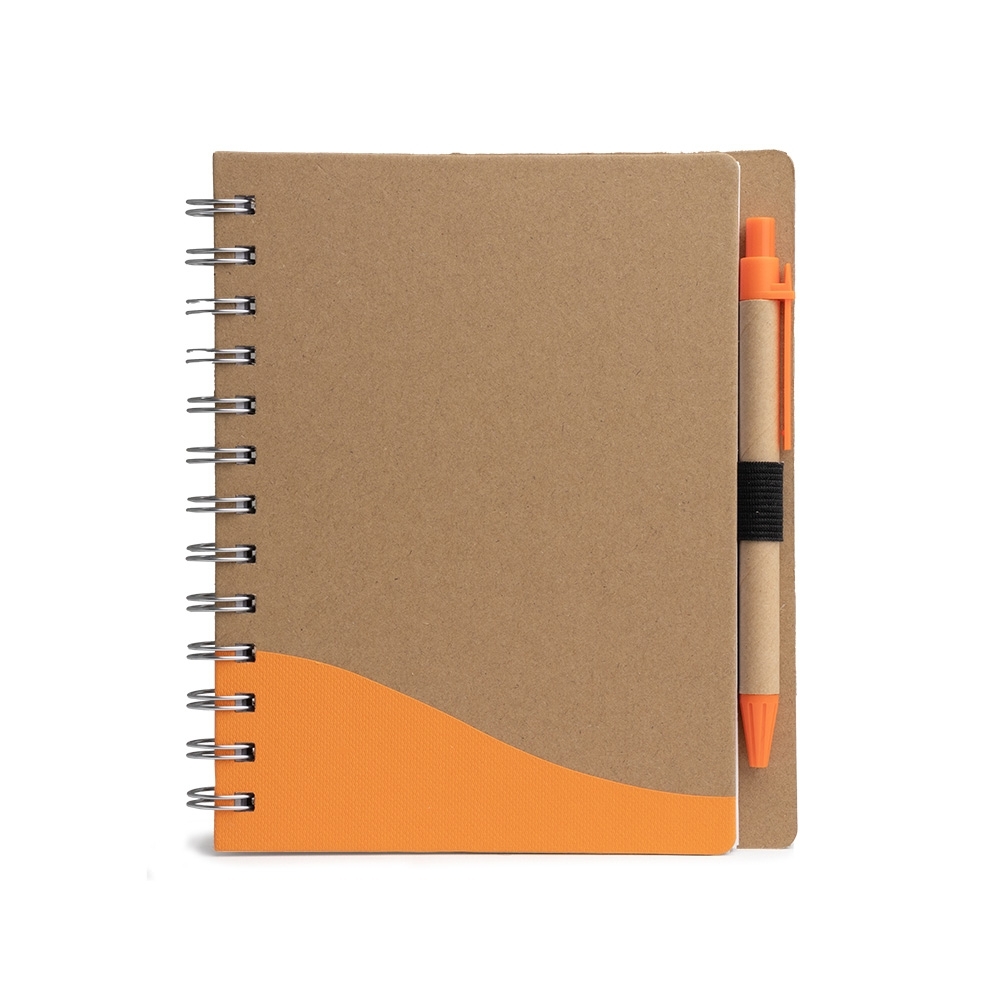 Caderno ecológico  e caneta com pauta 17x14 - 5