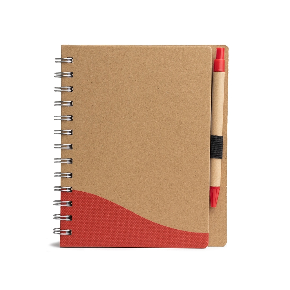 Caderno ecológico  e caneta com pauta 17x14 - 6