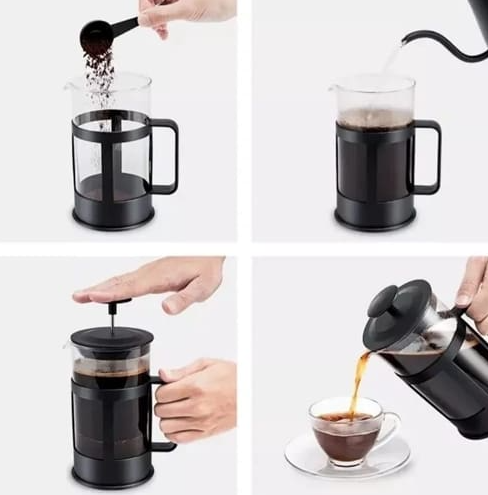 Cafeteira prensa francesa de vidro 600 ml - 3