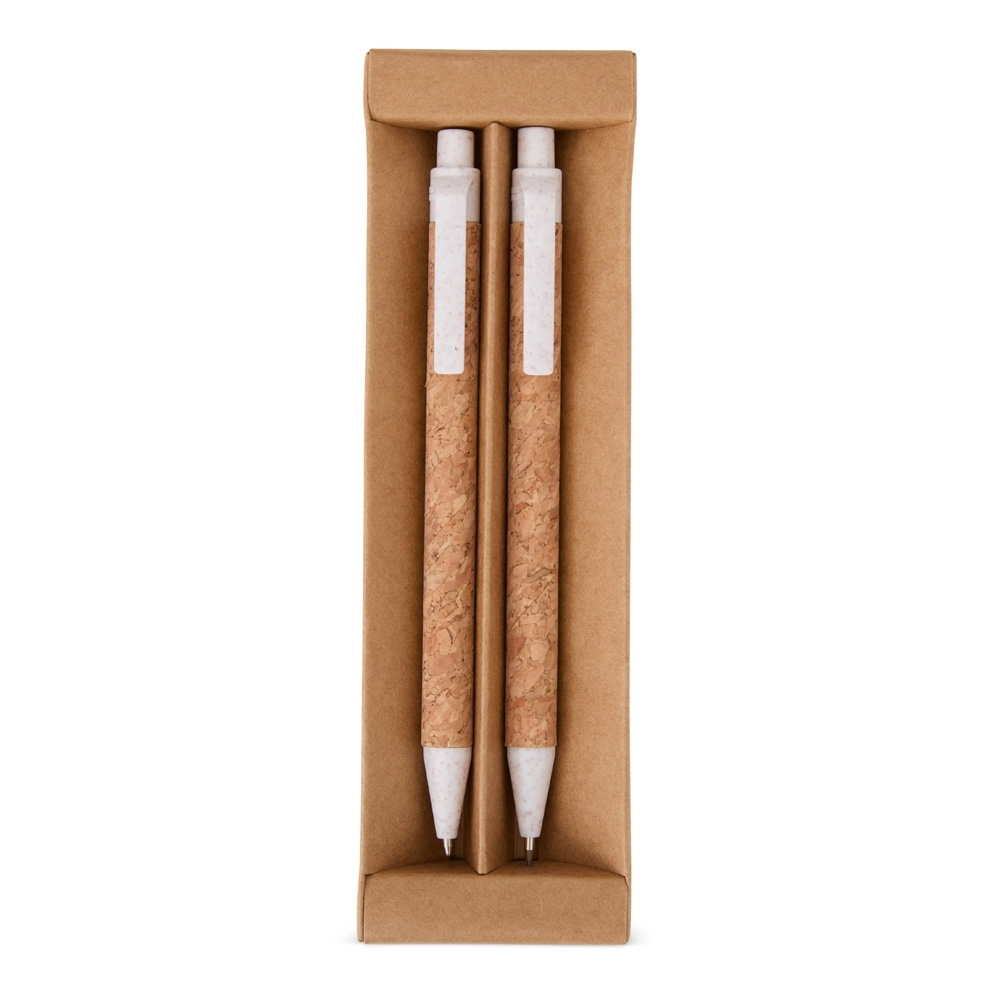 Kit ecológico caneta e lapiseira cortiça - 2