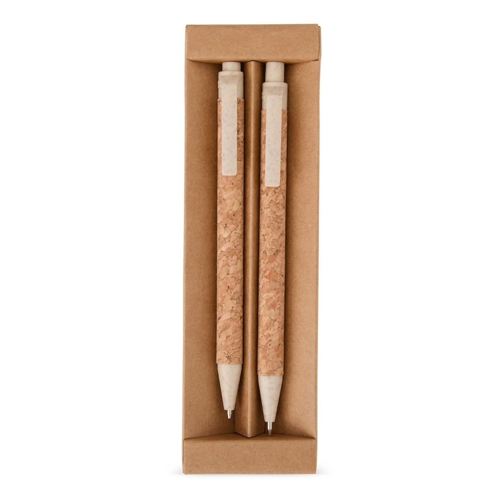 Kit ecológico caneta e lapiseira cortiça - 4