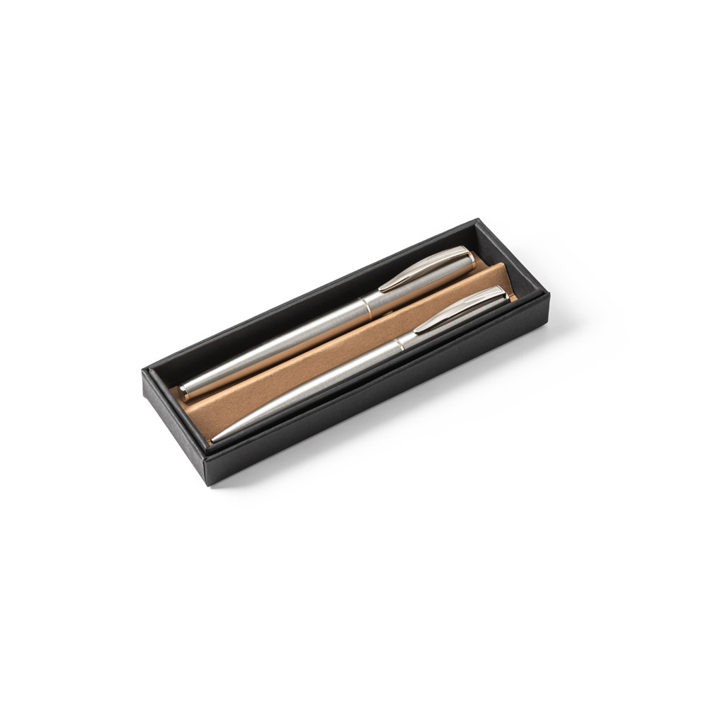 Conjunto de roller e esferográfica em aço inox - 5
