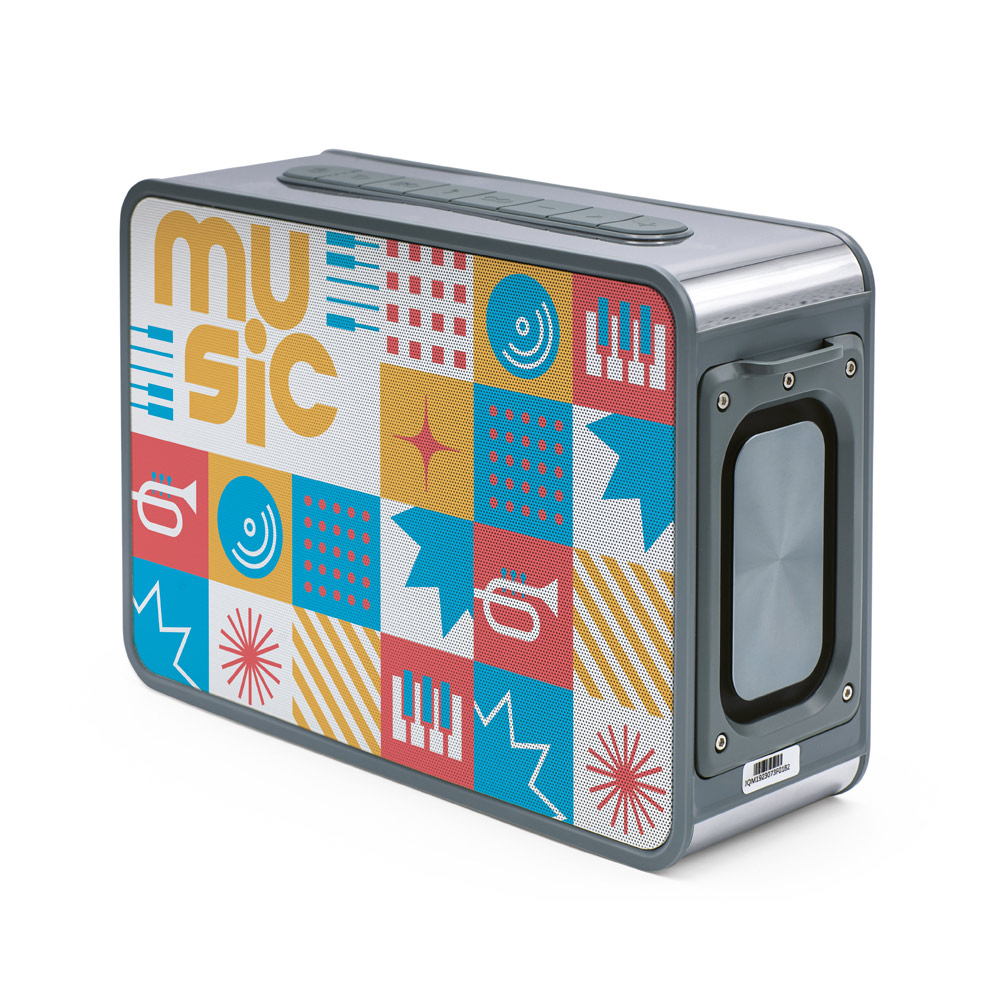 Caixa de som em abs com microfone - 6
