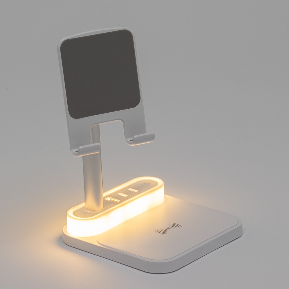 Base de carregamento com suporte celular e luminária - 4
