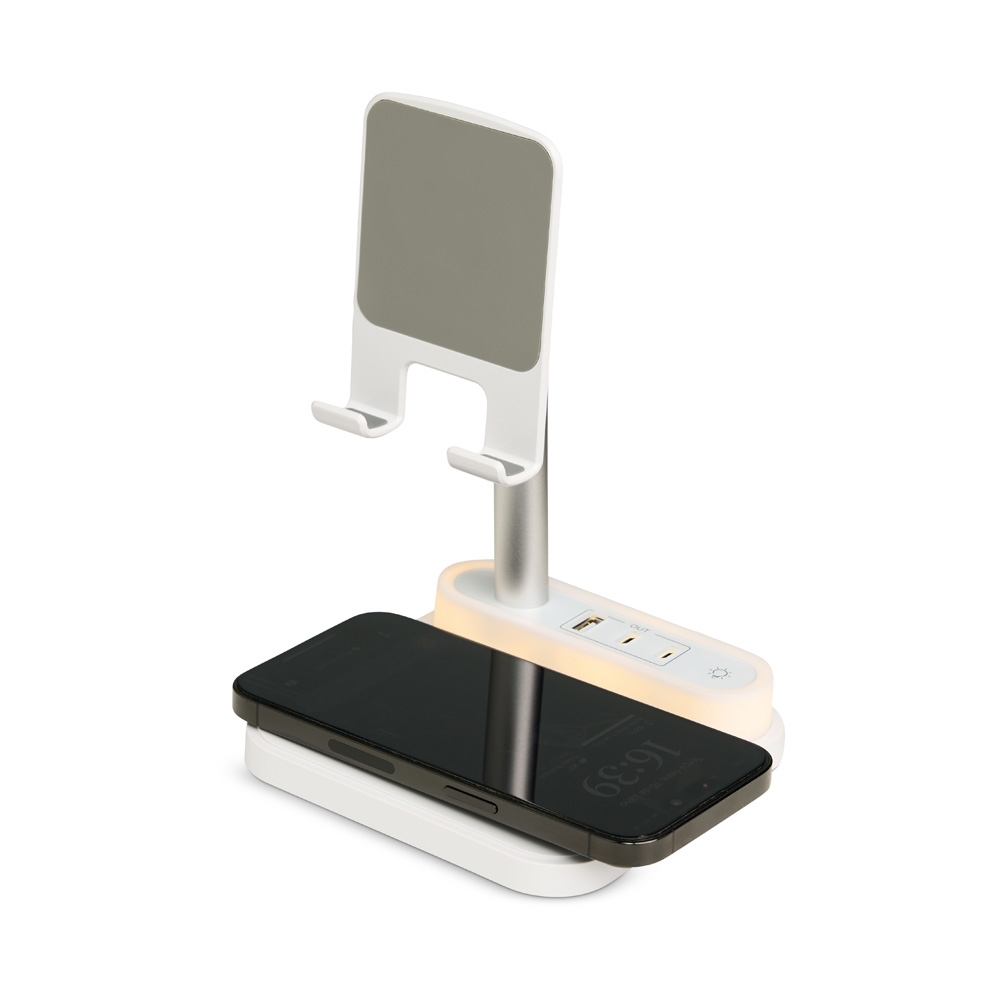 Base de carregamento com suporte celular e luminária - 6